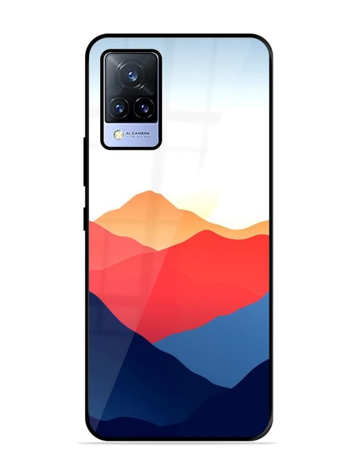 Sunset Peaks Glossy Soft Edge Case for Vivo V21 (5G) Chachhi