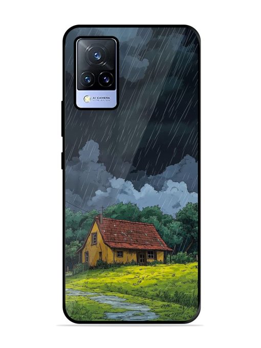 Rainy Day Retreat Glossy Soft Edge Case for Vivo V21 (5G) Chachhi