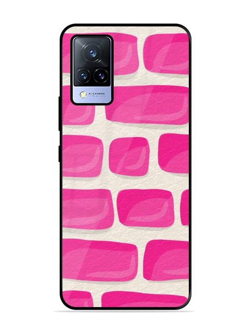 Pink Brick Wall Glossy Soft Edge Case for Vivo V21 (5G) Chachhi