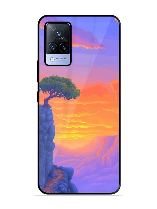 Cliffside Solitude Glossy Soft Edge Case for Vivo V21 (5G) Chachhi