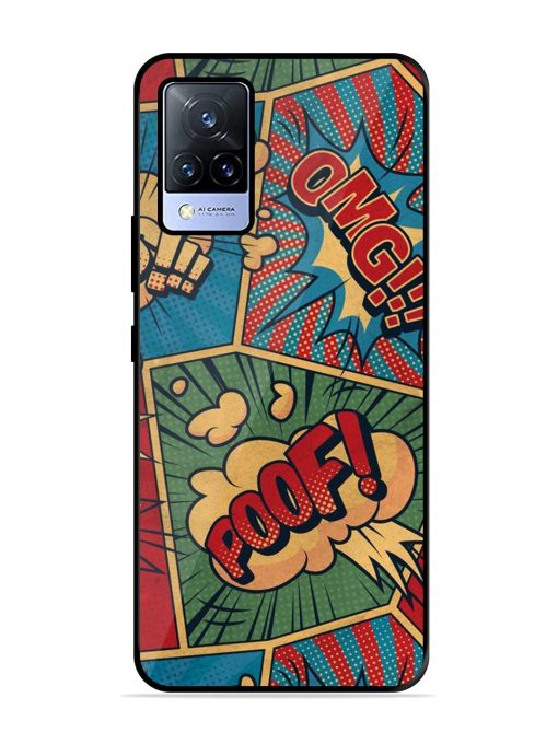 Comic Book Chaos Glossy Soft Edge Case for Vivo V21 (5G) Chachhi