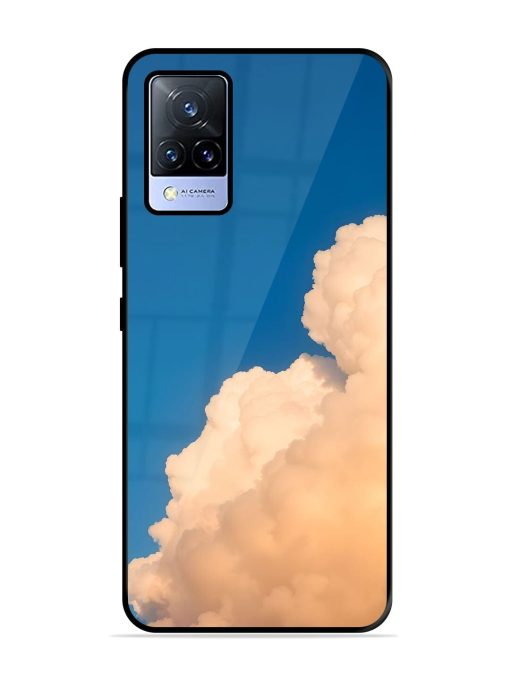 Golden Cloudscape Glossy Soft Edge Case for Vivo V21 (5G) Chachhi