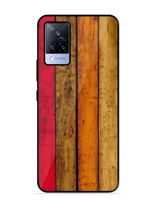 Colorful Woodgrain Glossy Soft Edge Case for Vivo V21 (5G) Chachhi