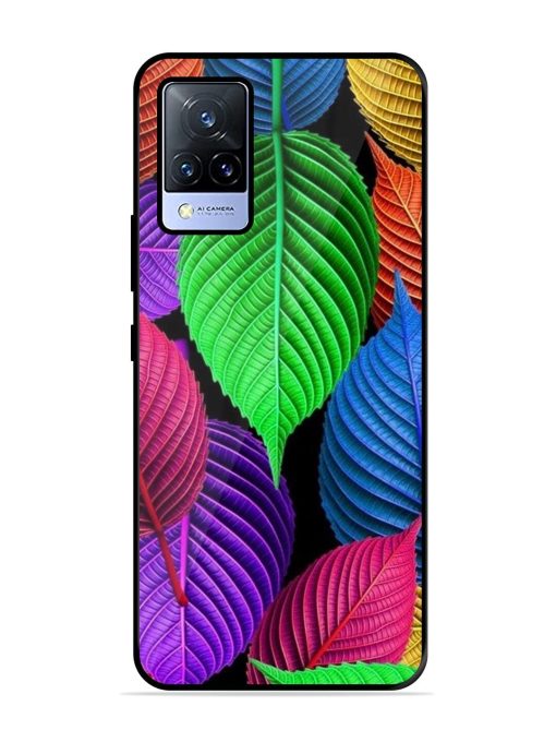 Rainbow Leaf Symphony Glossy Soft Edge Case for Vivo V21 (5G)