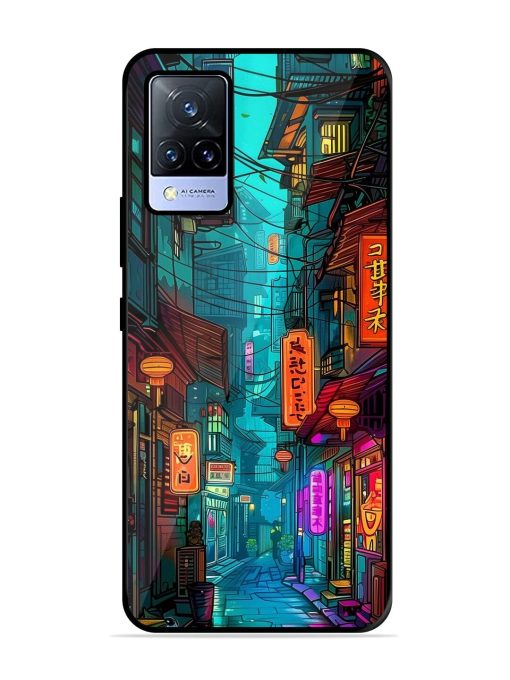 Neon Nightscape Glossy Soft Edge Case for Vivo V21 (5G) Chachhi