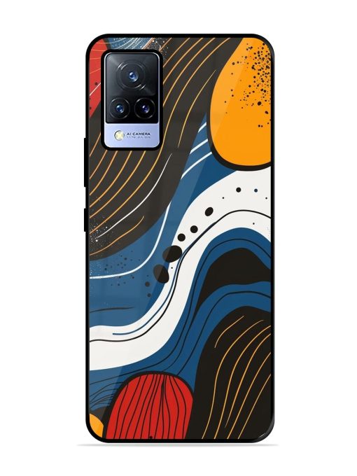 Abstract Expression Glossy Soft Edge Case for Vivo V21 (5G) Chachhi