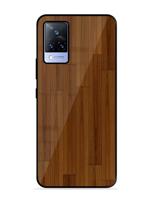 Warm Woodgrain Glossy Soft Edge Case for Vivo V21 (5G) Chachhi