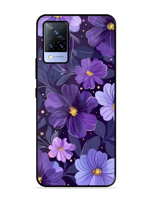 Purple Paradise Glossy Soft Edge Case for Vivo V21 (5G) Chachhi