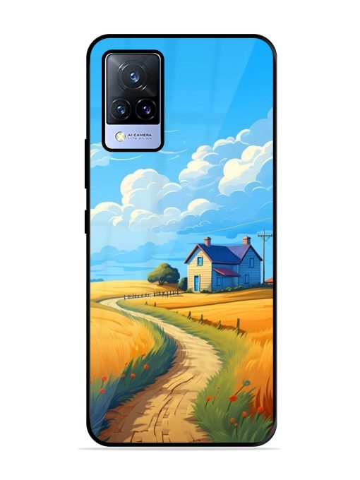 Countryside Cottage Glossy Soft Edge Case for Vivo V21 (5G) Chachhi