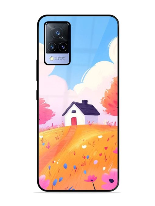 Hilltop Haven Glossy Soft Edge Case for Vivo V21 (5G) Chachhi