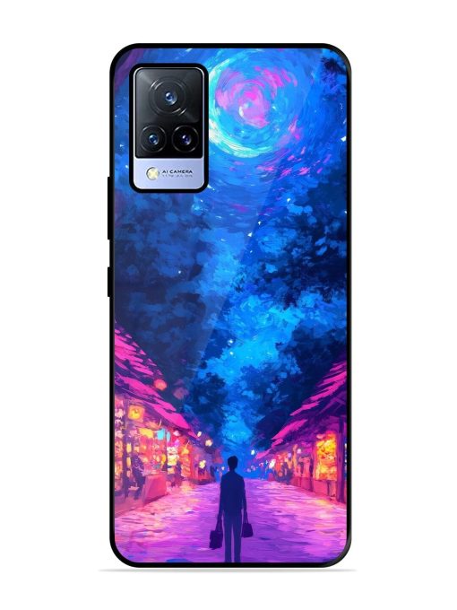 Neon Nightscape Glossy Soft Edge Case for Vivo V21 (5G) Chachhi