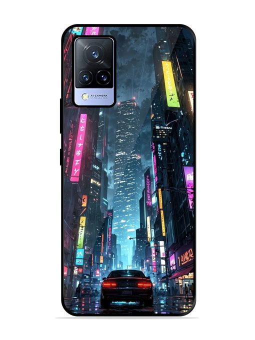 Neon Nightscape Glossy Soft Edge Case for Vivo V21 (5G) Chachhi