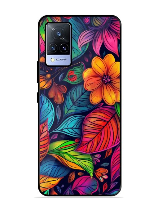 Rainbow Of Blooms Glossy Soft Edge Case for Vivo V21 (5G) Chachhi