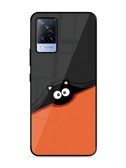 Peek-A-Boo Kitty Glossy Soft Edge Case for Vivo V21 (5G) Chachhi