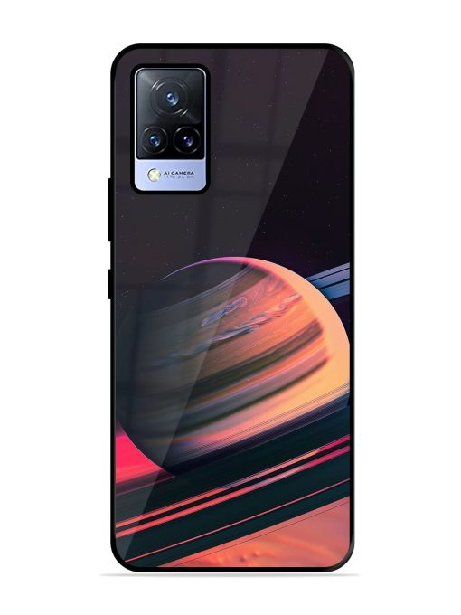 Neon Saturn Glossy Soft Edge Case for Vivo V21 (5G) Chachhi