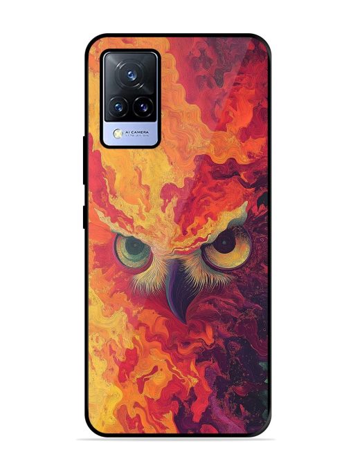 Fiery Owl Glossy Soft Edge Case for Vivo V21 (5G) Chachhi