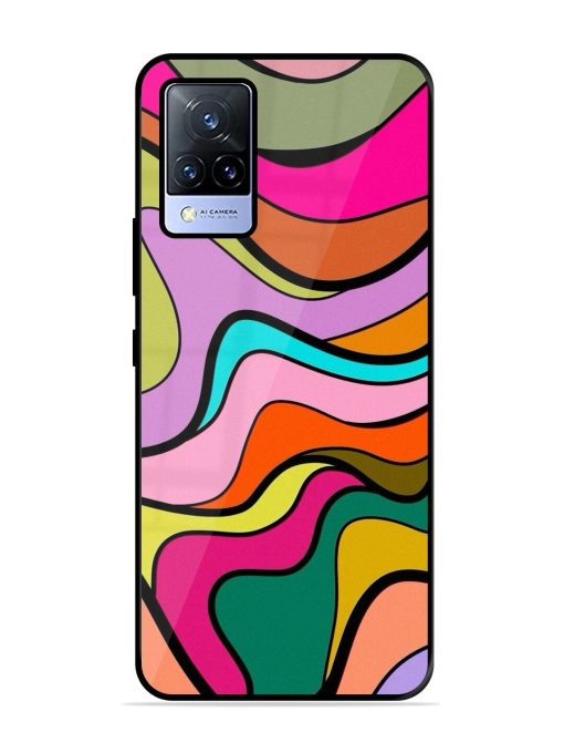 Wavy Wonder Glossy Soft Edge Case for Vivo V21 (5G) Chachhi