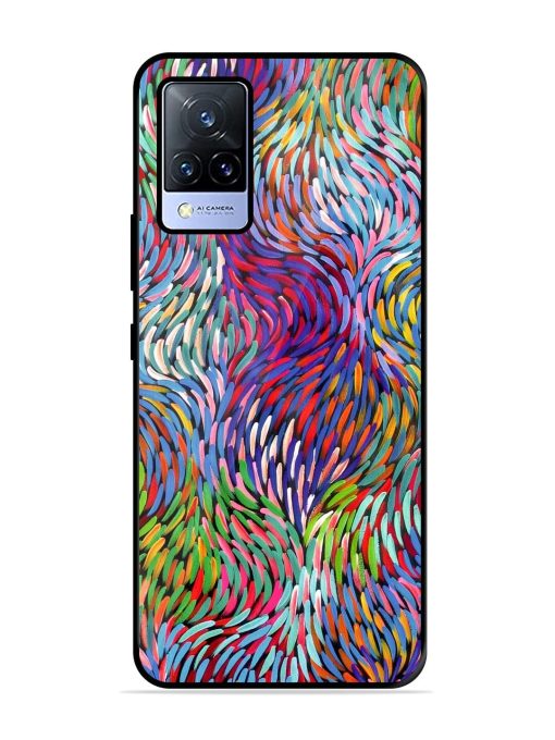 Vibrant Waves Glossy Soft Edge Case for Vivo V21 (5G)