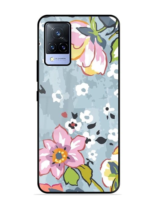 Floral Fantasy Glossy Soft Edge Case for Vivo V21 (5G) Chachhi