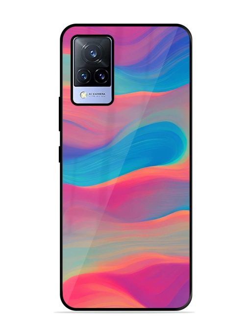 Wavy Wonder Glossy Soft Edge Case for Vivo V21 (5G) Chachhi