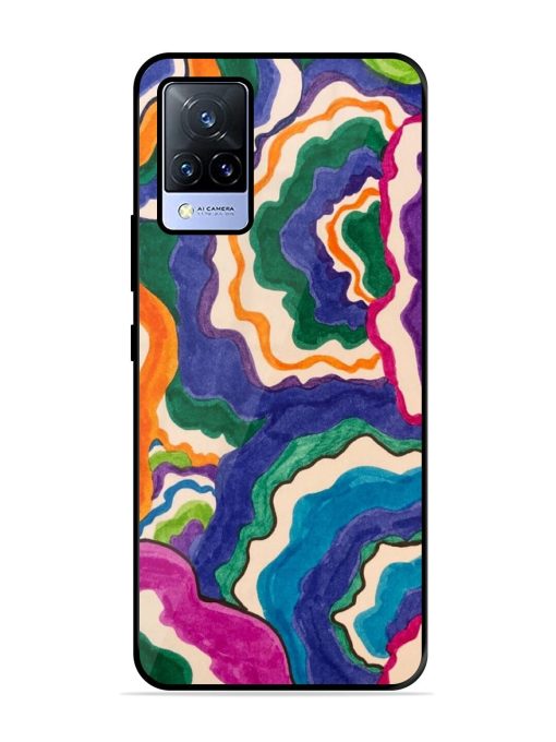 Wavy Wonder Glossy Soft Edge Case for Vivo V21 (5G) Chachhi