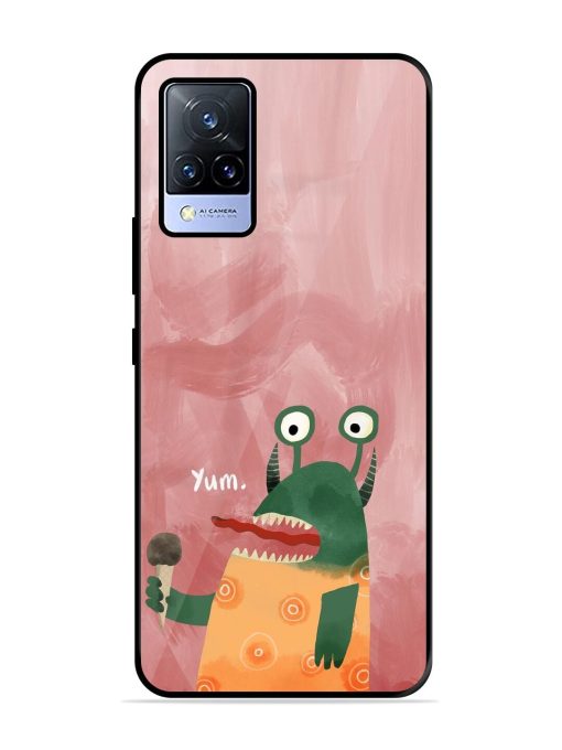 Hungry Monster Glossy Soft Edge Case for Vivo V21 (5G) Chachhi