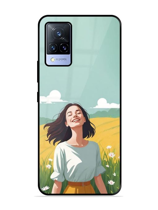 Girl Graffiti Glossy Soft Edge Case for Vivo V21 (5G) Chachhi