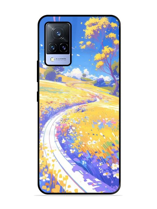 Vibrant Spring Meadow Glossy Soft Edge Case for Vivo V21 (5G) Chachhi