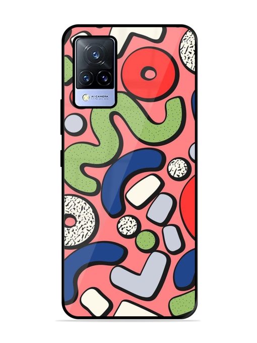 Groovy Geometric Shapes Glossy Soft Edge Case for Vivo V21 (5G) Chachhi