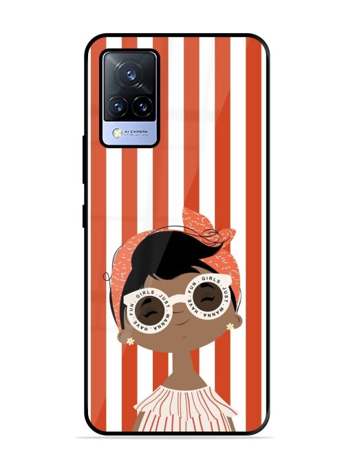 Girls Just Wanna Have Fun Glossy Soft Edge Case for Vivo V21 (5G) Chachhi