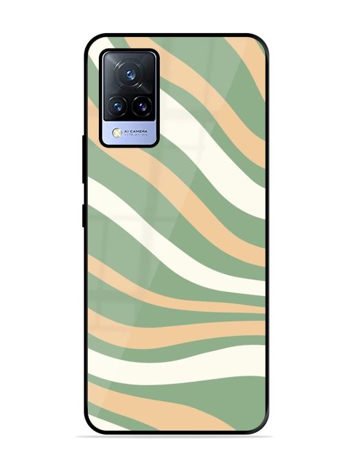 Wavy Pastel Paradise Glossy Soft Edge Case for Vivo V21 (5G) Chachhi