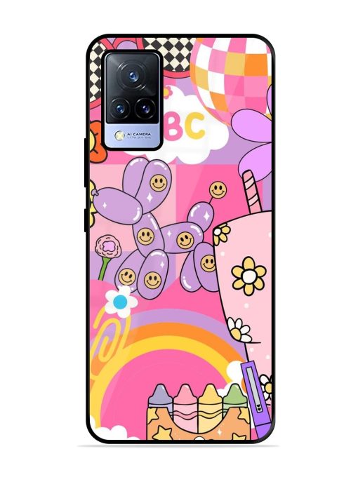 Whimsical Y2K Chaos Glossy Soft Edge Case for Vivo V21 (5G) Chachhi