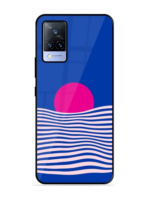 Pink Sunset Over Blue Waves Glossy Soft Edge Case for Vivo V21 (5G) Chachhi