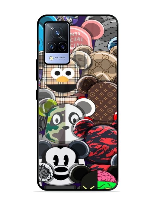 Streetwear Bearbrick Extravaganza Glossy Soft Edge Case for Vivo V21 (5G) Chachhi