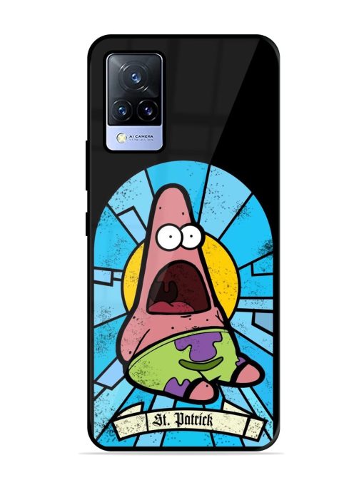 St. Patrick'S Day Stained Glass Patrick Star Glossy Soft Edge Case for Vivo V21 (5G) Chachhi