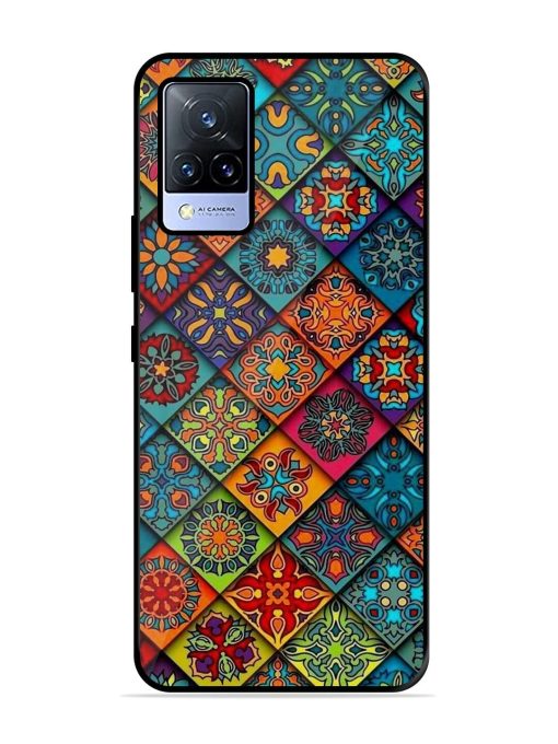 Patchwork Mandala Mosaic Glossy Soft Edge Case for Vivo V21 (5G) Chachhi