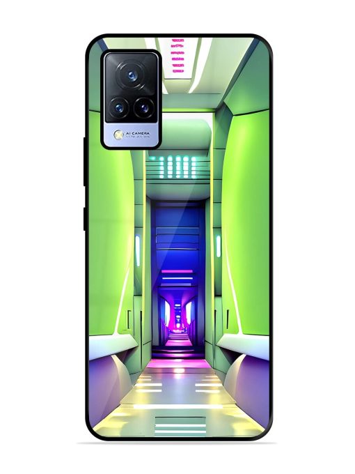 Neon Corridor Glossy Soft Edge Case for Vivo V21 (5G) Chachhi