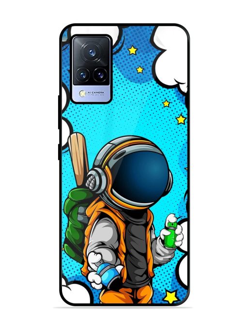 Space Graffiti Artist Glossy Soft Edge Case for Vivo V21 (5G) Chachhi