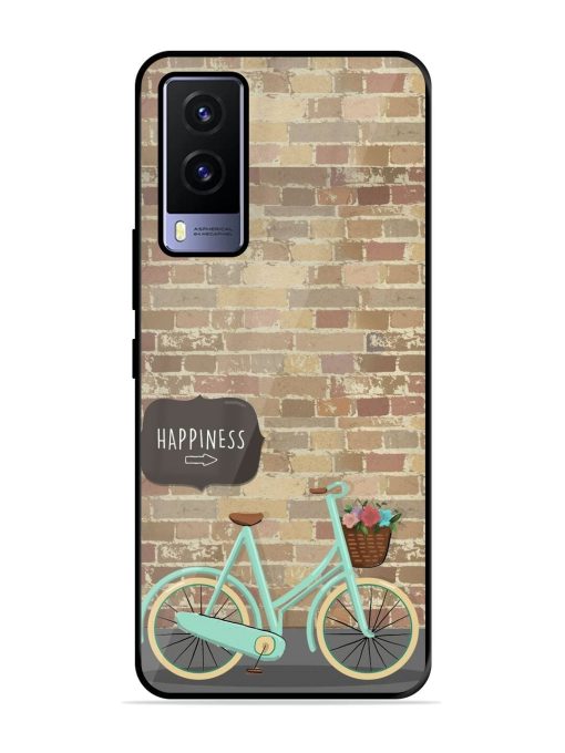 Pedaling Towards Happiness Glossy Soft Edge Case for Vivo V21E (5G) Chachhi