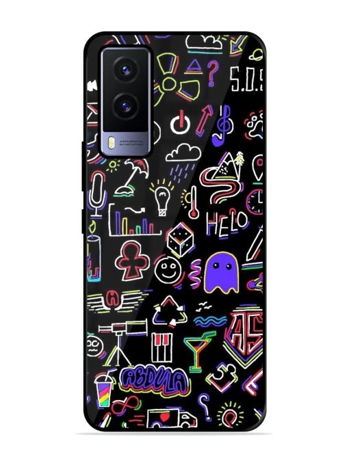 Neon Doodle Glossy Soft Edge Case for Vivo V21E (5G) Chachhi