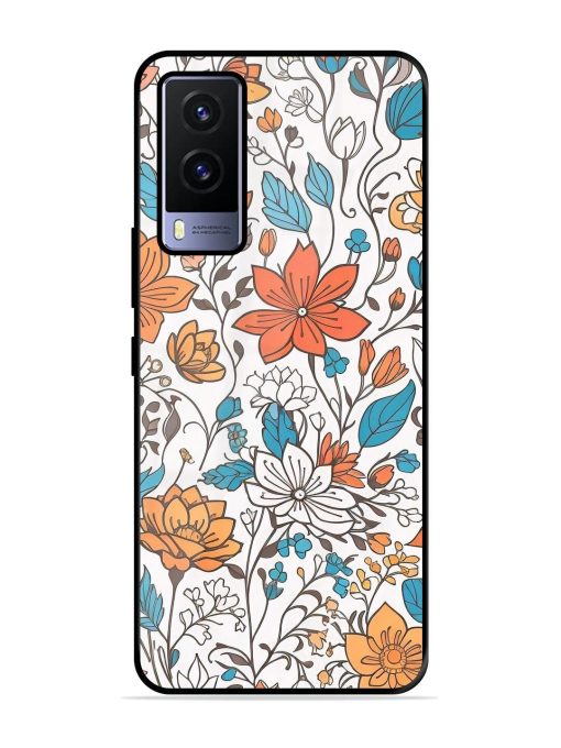 Floral Symphony Glossy Soft Edge Case for Vivo V21E (5G) Chachhi