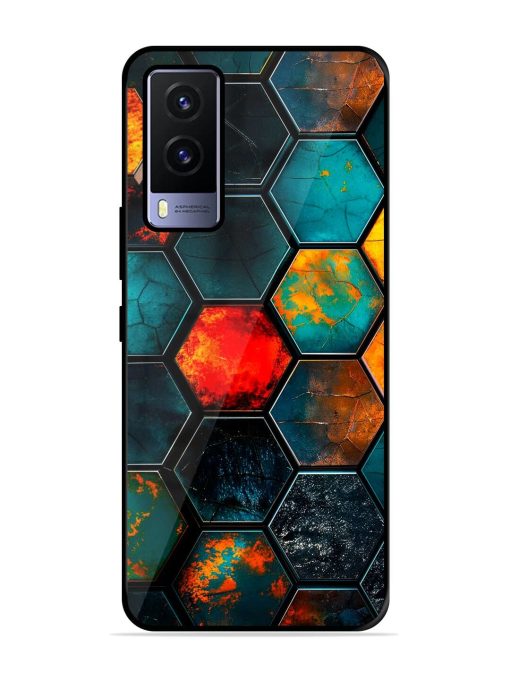 Hexagon Hive Glossy Soft Edge Case for Vivo V21E (5G) Chachhi