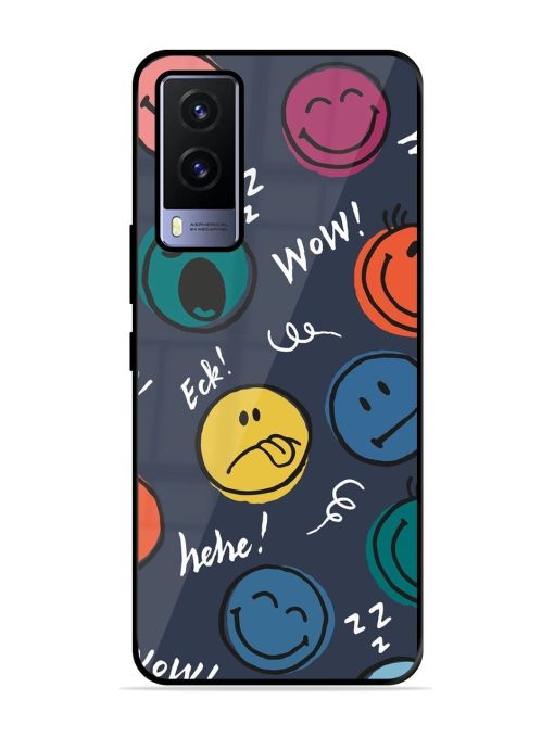 Emoticon Parade Glossy Soft Edge Case for Vivo V21E (5G) Chachhi