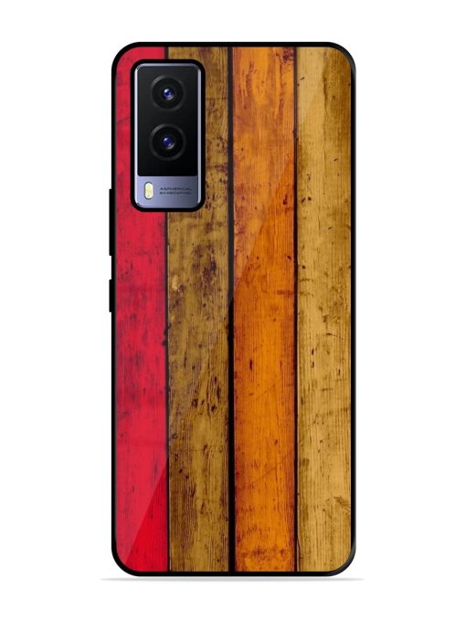 Colorful Woodgrain Glossy Soft Edge Case for Vivo V21E (5G) Chachhi