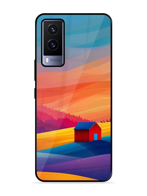 Sunset Solitude Glossy Soft Edge Case for Vivo V21E (5G) Chachhi