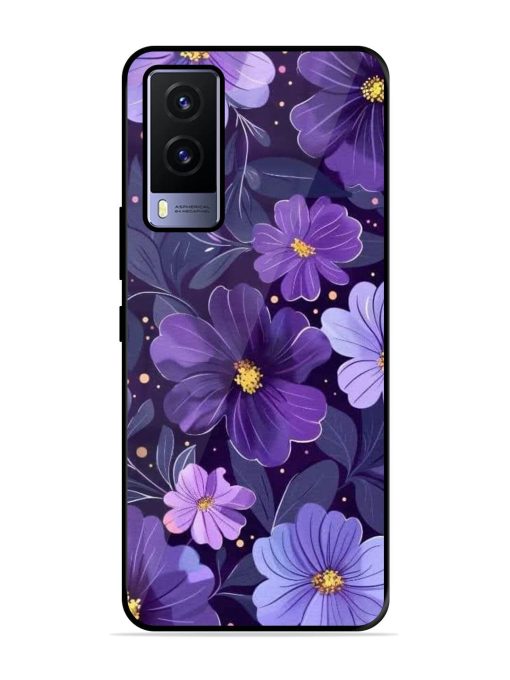 Purple Paradise Glossy Soft Edge Case for Vivo V21E (5G) Chachhi