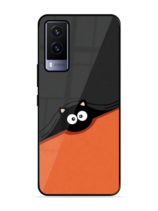 Peek-A-Boo Kitty Glossy Soft Edge Case for Vivo V21E (5G) Chachhi