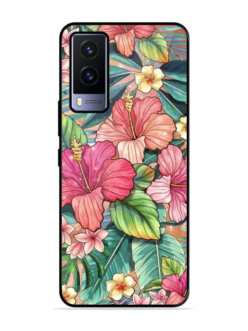 Tropical Tapestry Glossy Soft Edge Case for Vivo V21E (5G) Chachhi