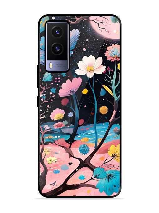 Cosmic Bloom Glossy Soft Edge Case for Vivo V21E (5G) Chachhi