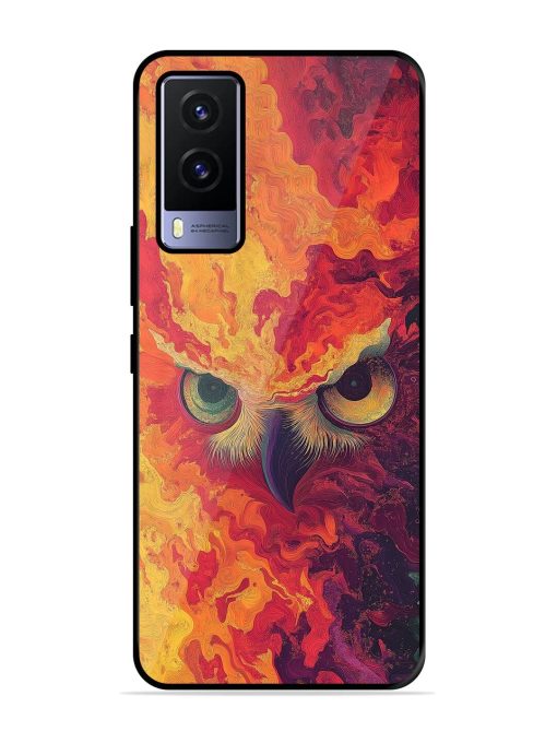 Fiery Owl Glossy Soft Edge Case for Vivo V21E (5G) Chachhi